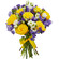 bouquet of yellow roses and irises. Uruguay