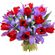 bouquet of tulips and irises. Uruguay